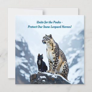 Mountain Whiskers: Felini Meets the Snow Leopard Magnetic Invitation
