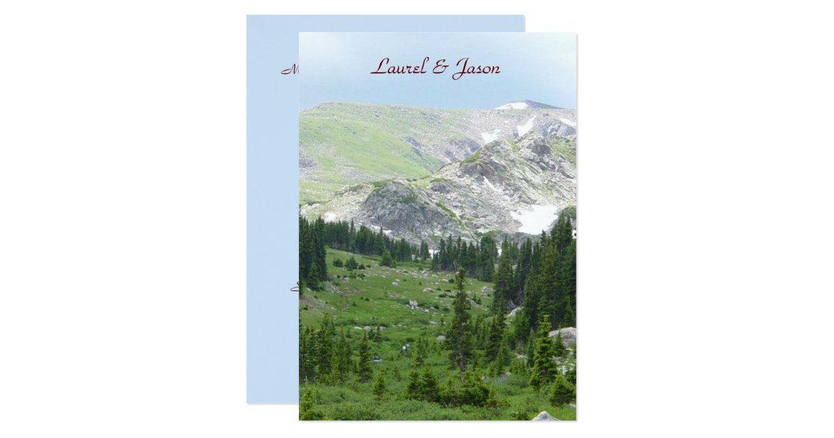 Mountain Wilderness Wedding Invitation | Zazzle