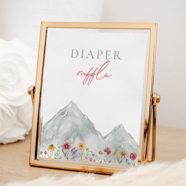 Mountain Wildflower Diaper Raffle Sign (Creator Uploaded)