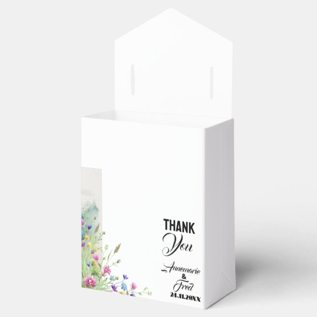 Mountain & Wildflower Favor Boxes (Opened)