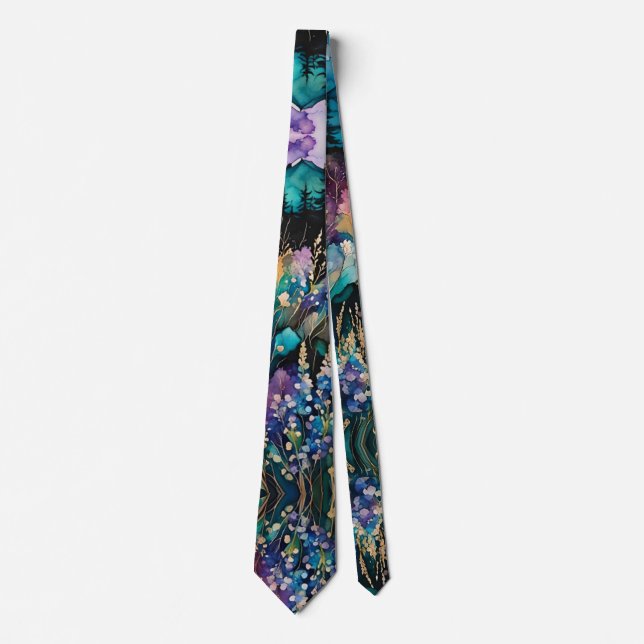Mountain Wildflower Garden  Neck Tie (Front)