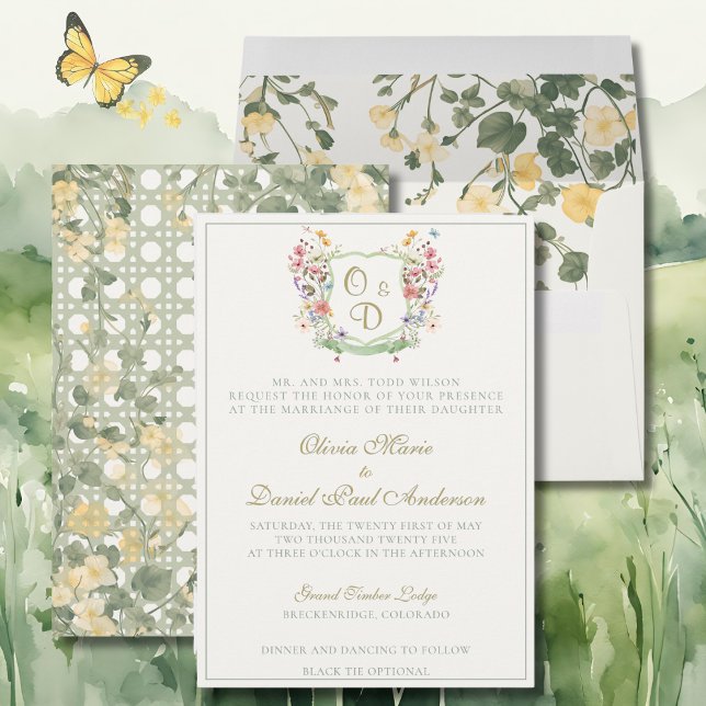 Mountain Wildflower Garden Wedding Invitation (Creator Uploaded)