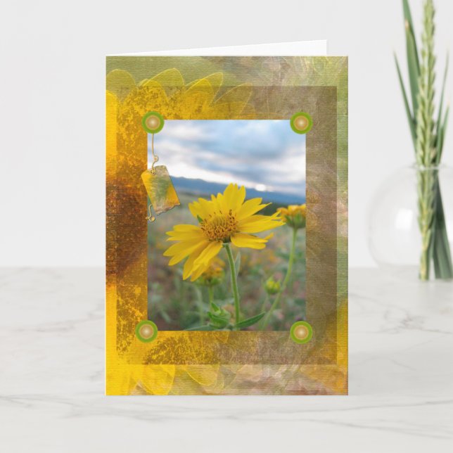 Mountain Wildflower Greeting Card (Front)