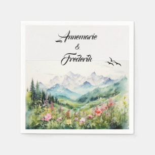 Mountain & Wildflower Napkins
