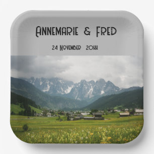 Mountain Wildflower Outdoors Paper Plates