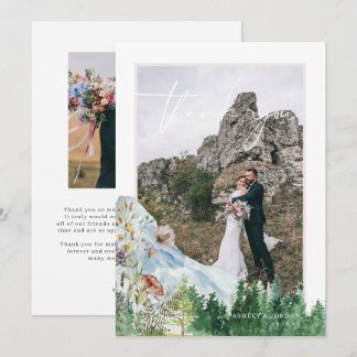Mountain Wildflower | Photo Wedding Thank You Card