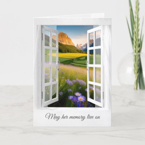 Mountain Wildflower Sympathy Window Card