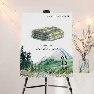 Mountain Wildflower Wedding   Grab A Blanket Foam Board