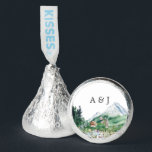 Mountain Wildflower Wedding Monogram Hershey®'s Kisses®<br><div class="desc">Beautiful favors for a mountain themed wedding, or bridal shower. This mellow mountain palette with evergreen, and dusty blue definitely feels both elegant and rustic. It’s as boho vintage as it is refreshing! These designs can be personalized for your special occasion and would be perfect for your wedding, bridal shower,...</div>