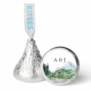 Mountain Wildflower Wedding Monogram Hershey®'s Kisses®