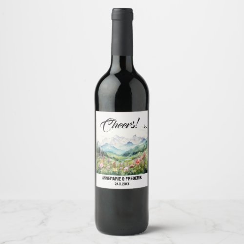 Mountain  Wildflower Wine Label