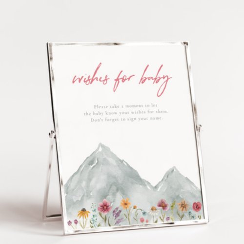 Mountain Wildflower Wishes For Baby Sign