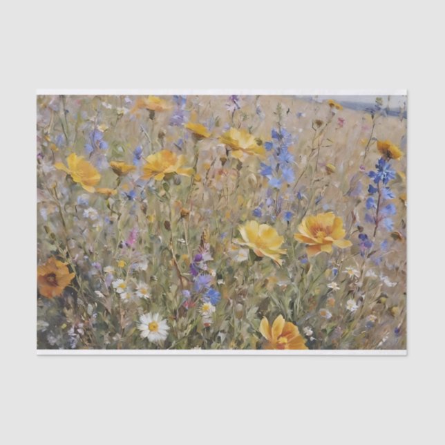 Mountain Wildflowers Decoupage Tissue Paper (Front)