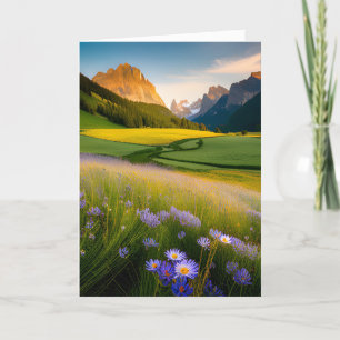 Mountain Wildflowers For Birthday Card