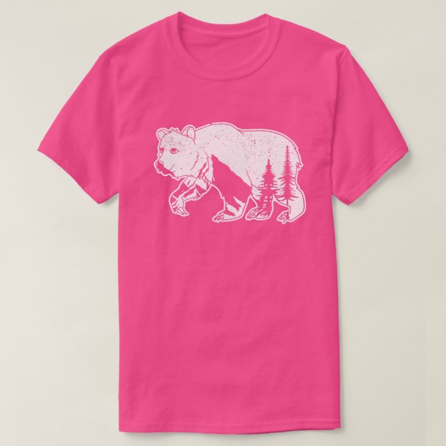 Mountain Wildlife Trees Nature Bear Lover Animal B T-Shirt (Design Front)