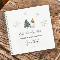 Mountain Winter Baby Shower Guestbook Notebook