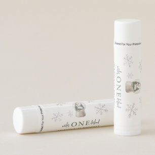 Mountain Winter Onederland 1st Birthday Party Lip Balm