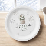 Mountain Winter Onederland 1st Birthday Party Paper Plates<br><div class="desc">Mountain Winter Onederland 1st Birthday Party Paper Plates</div>