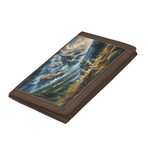 Mountain Wolf Pack Tri-fold Wallet