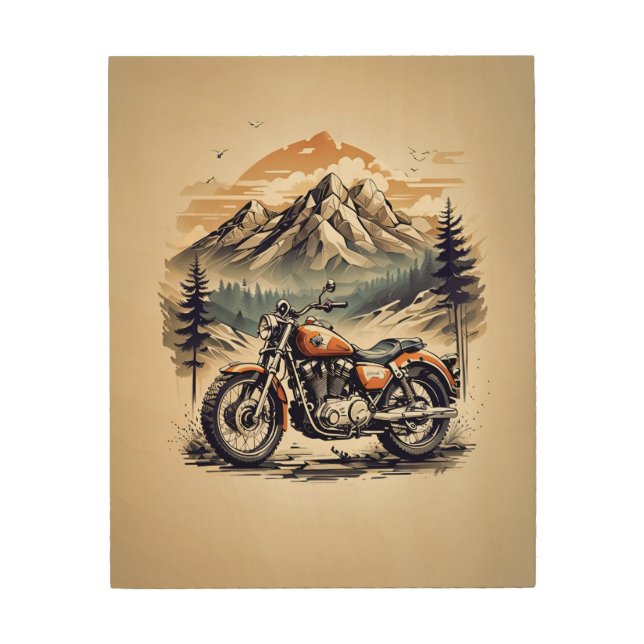Mountain Wood Wall Art (Front)