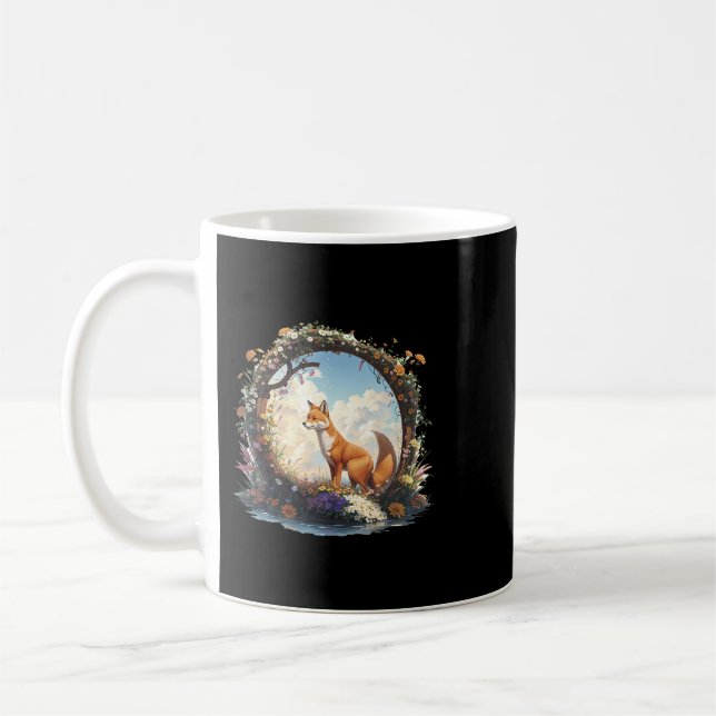 Mountain Woodland Animals Fox Nature Coffee Mug (Left)