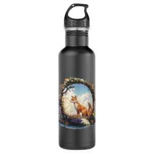 Mountain Woodland Animals Fox Nature Stainless Steel Water Bottle