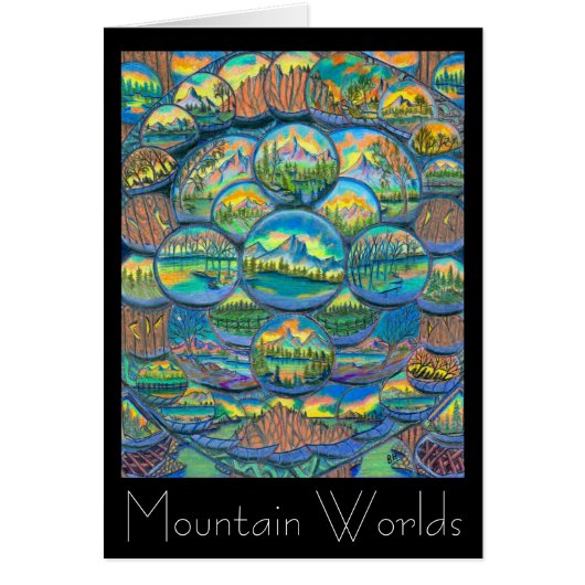 Mountain Worlds Drawings Cards (Front)
