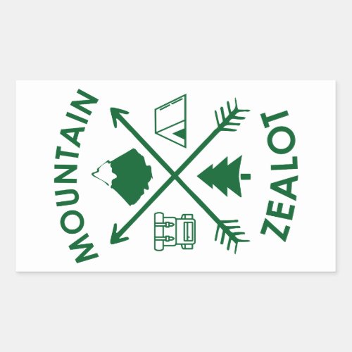 Mountain Zealot Rectangular Sticker