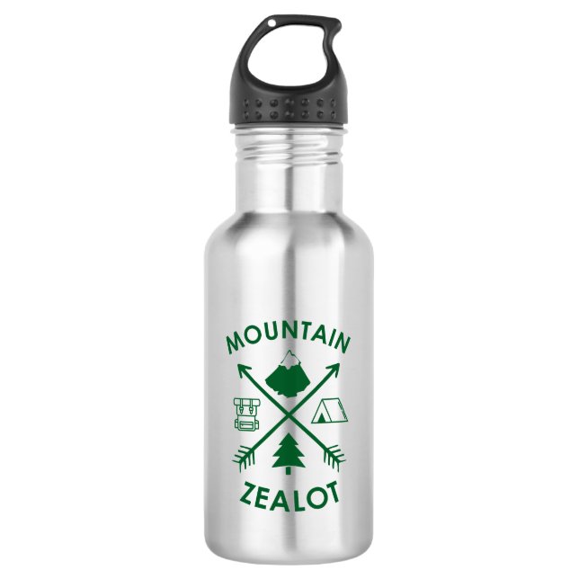 Mountain Zealot Stainless Steel Water Bottle (Front)
