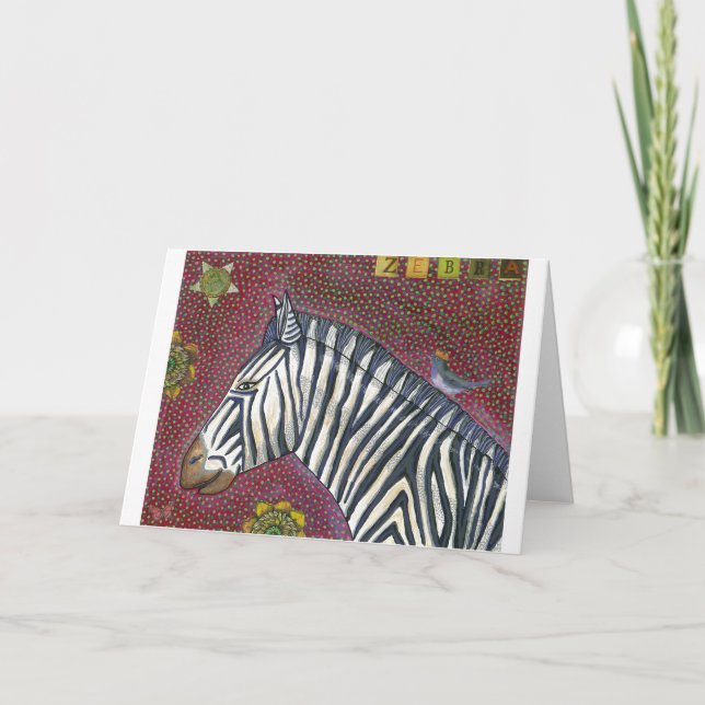 Mountain Zebra Greeting Card (Front)