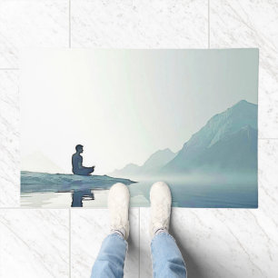 Mountain Zen Peaceful Meditation Design Doormat