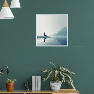 Mountain Zen Peaceful Meditation Design Poster