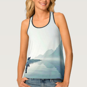 Mountain Zen Peaceful Meditation Design Tank Top