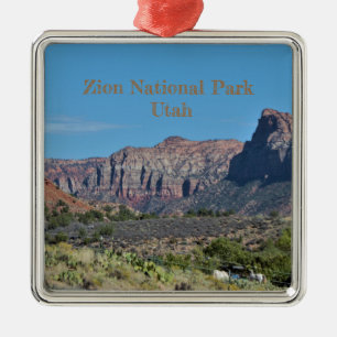 Mountain Zion National Park Metal Ornament