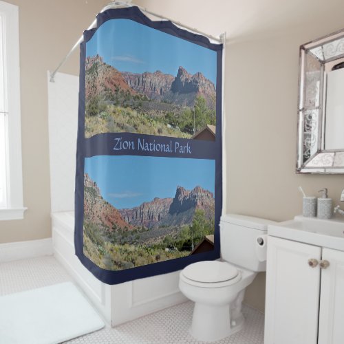 Mountain Zion National Park Shower Curtain