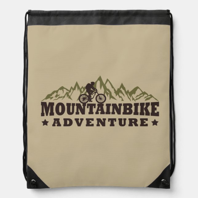 Mountainbike Adventure - Mountain Bike Drawstring Bag (Front)