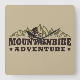 Mountainbike Adventure - Mountain Bike Square Wall Clock