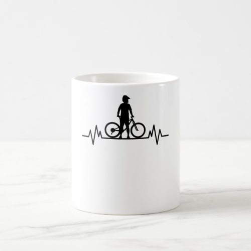 Mountainbike Heartbeat Mountain Bike Cycling Gift Coffee Mug