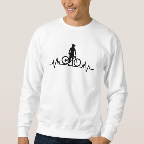 Mountainbike Heartbeat Mountain Bike Cycling Gift Sweatshirt