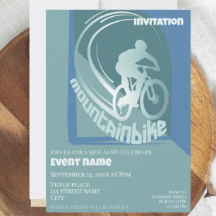 Mountainbike MTB event celebration Invitation