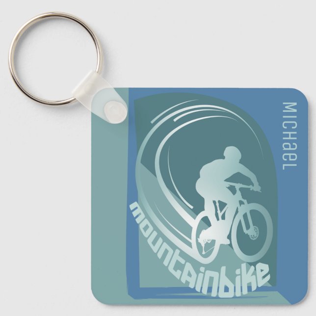 Mountainbike mtb Mountainbiker accessory gift  Keychain (Front)