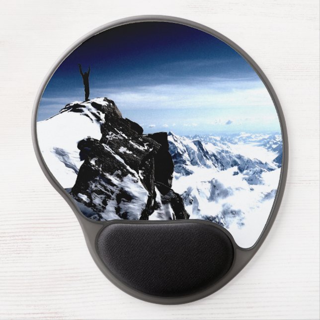 Mountaineer Achievement Snow Winter Gel Mouse Pad (Front)