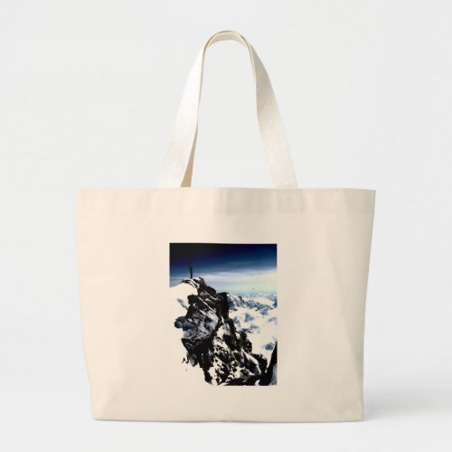 Mountaineer Achievement Snow Winter Large Tote Bag