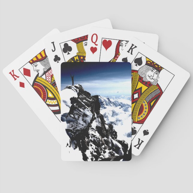 Mountaineer Achievement Snow Winter Poker Cards (Back)
