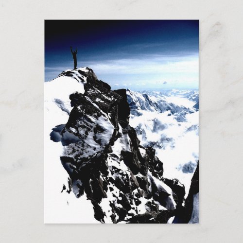 Mountaineer Achievement Snow Winter Postcard