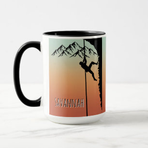 Mountaineer Rock Climbing Custom Mug