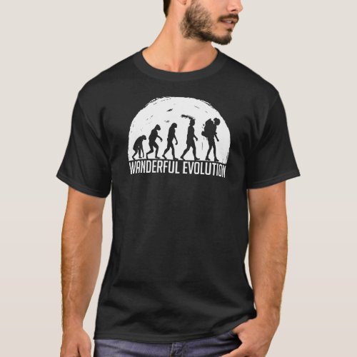 Mountaineering Hike Walking Ladies Evolution Of Hi T_Shirt