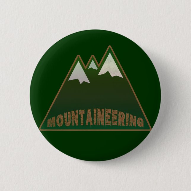 mountaineers, mountain style pinback button (Front)
