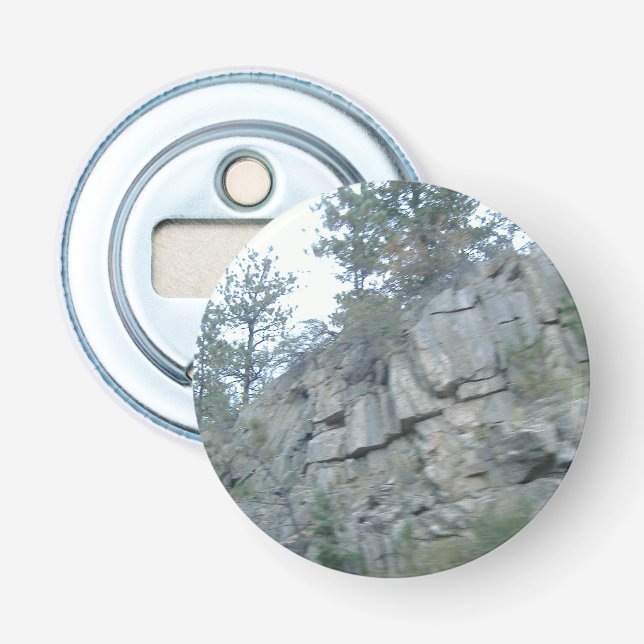Mountainous Button Bottle Opener (Front)