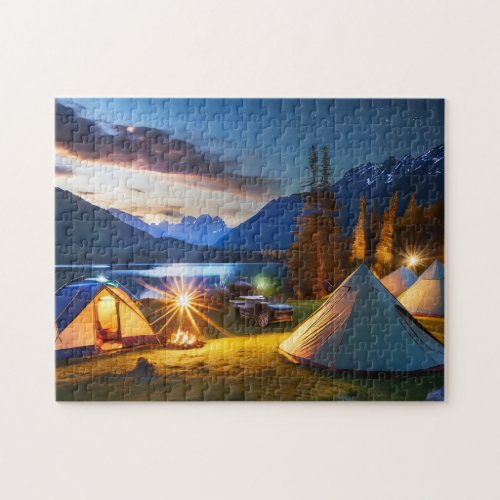 Mountainous Campsite 3 Photo Puzzles Internet Jigs
